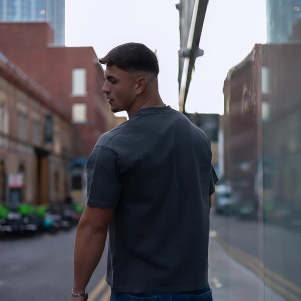 Essentials Boxy T-Shirt – Dark Grey