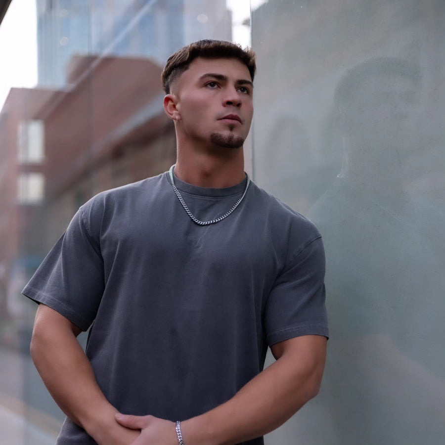 Essentials Boxy T-Shirt – Dark Grey